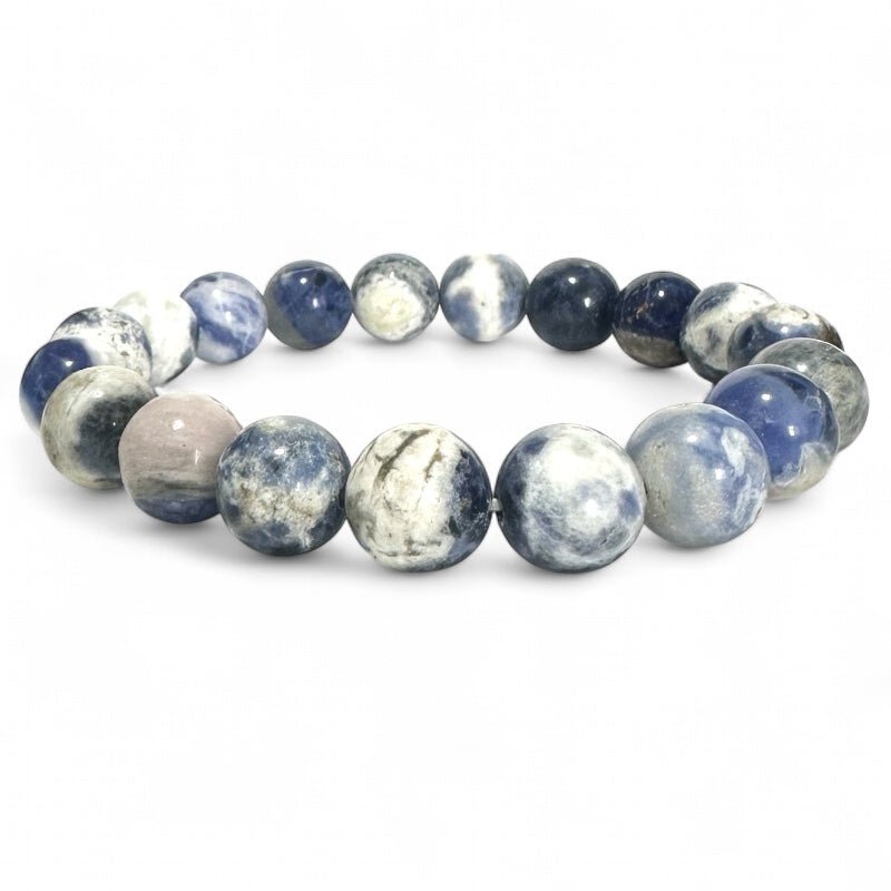 Bracelet sodalite Brésil AB (boules 10mm) - La Boite à Cailloux