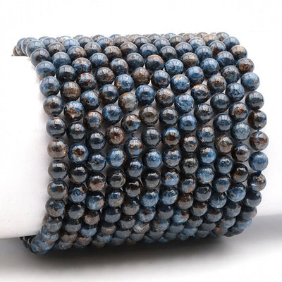 Pulsera de espinela azul Sri Lanka A+ (bolas 5-6mm)