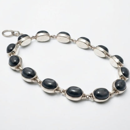 Bracelet spinelle étoilé Sri Lanka AA en argent 925, vue de dos