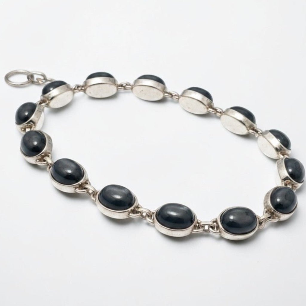 Bracelet spinelle étoilé Sri Lanka AA argent 925 - La Boite à Cailloux