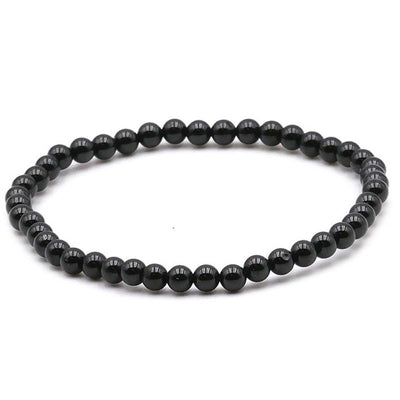 Pulsera de espinela negra tailandesa A (bolas de 3-4 mm)