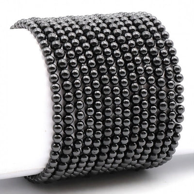 Pulsera de espinela negra tailandesa A (bolas de 3-4 mm)