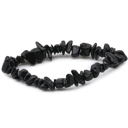 Bracelet spinelle noir Thailande A (perles baroques) - La Boite à Cailloux