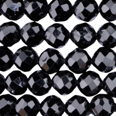 Pulsera de espinela negra Tailandia A (cuentas facetadas 3-4 mm)
