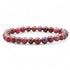 Bracelet spinelle rouge Sri Lanka AA (boules 6,5 - 7,5mm) - La Boite à Cailloux