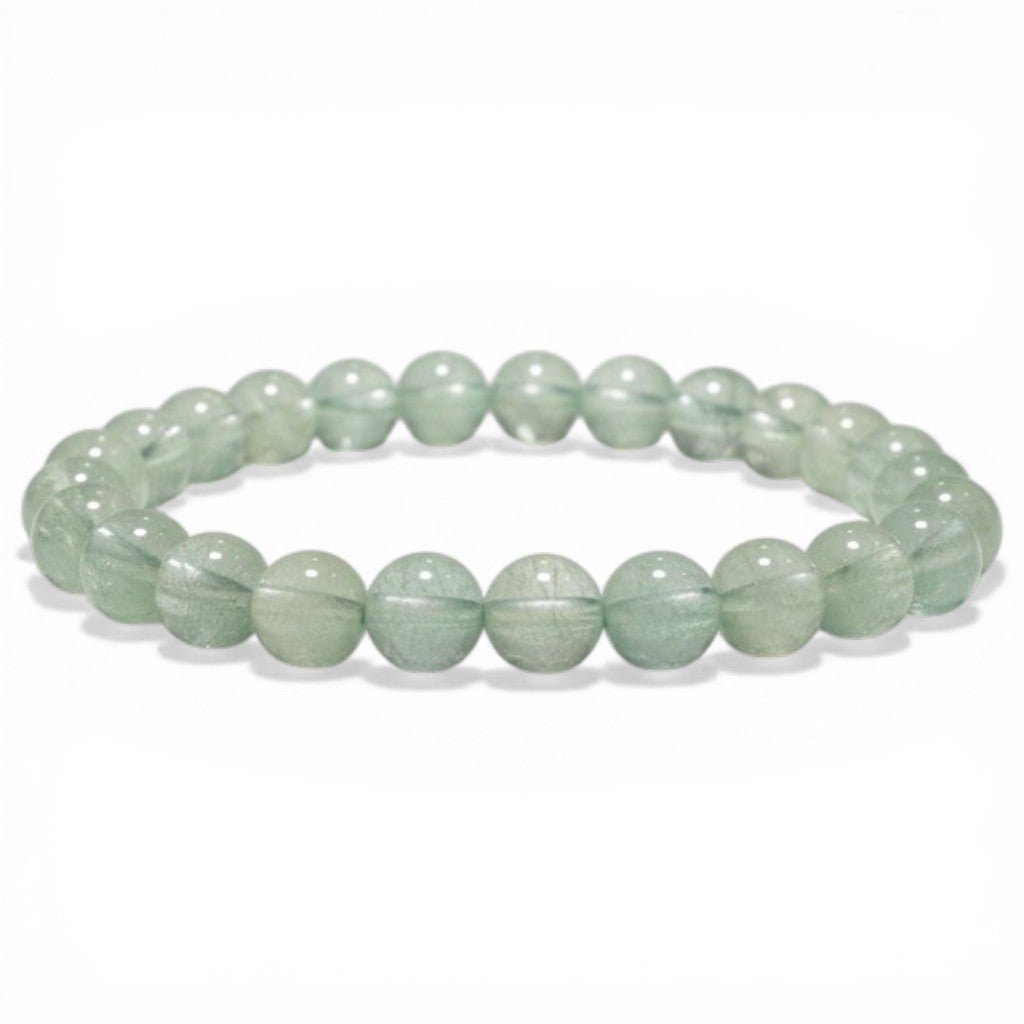 Bracelet taille enfants aigue marine Brésil AA (boules 6 - 7mm) - La Boite à Cailloux