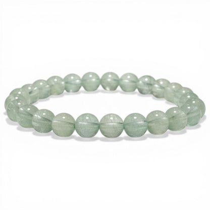 Bracelet taille enfants aigue marine Brésil AA (boules 6 - 7mm) - La Boite à Cailloux
