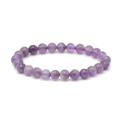 Bracelet taille enfants améthyste Brésil A (boules 5 - 6mm) - La Boite à Cailloux