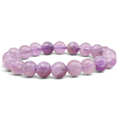 Bracelet taille enfants améthyste Brésil A (boules 7-8mm) - La Boite à Cailloux