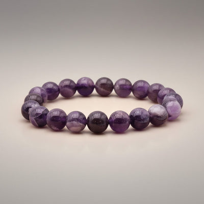 Pulsera infantil de amatista de Brasil talla A (bolas 5-6mm)