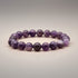 Bracelet taille enfants améthyste rubanée Brésil A (boules 7 - 8mm) - La Boite à Cailloux
