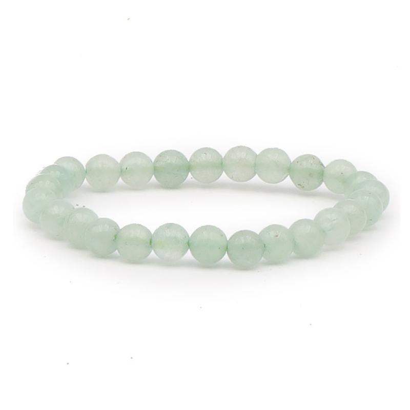 Bracelet taille enfants aventurine verte A (boules 5 - 6mm) - La Boite à Cailloux