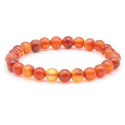 Children's size bracelet natural carnelian Brazil A (5-6mm balls)
