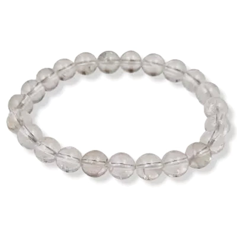 Bracelet taille enfants cristal de roche Brésil A (boules 5 - 6mm) - La Boite à Cailloux