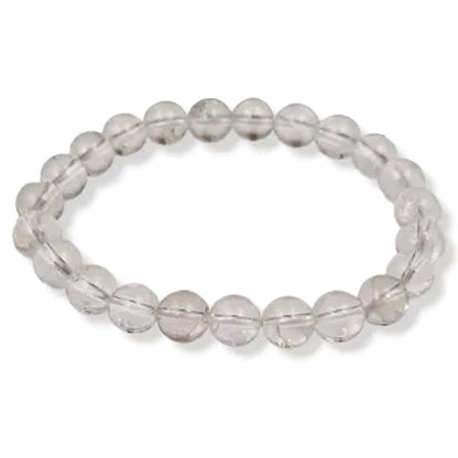 Bracelet taille enfants cristal de roche Brésil A (boules 5 - 6mm) - La Boite à Cailloux