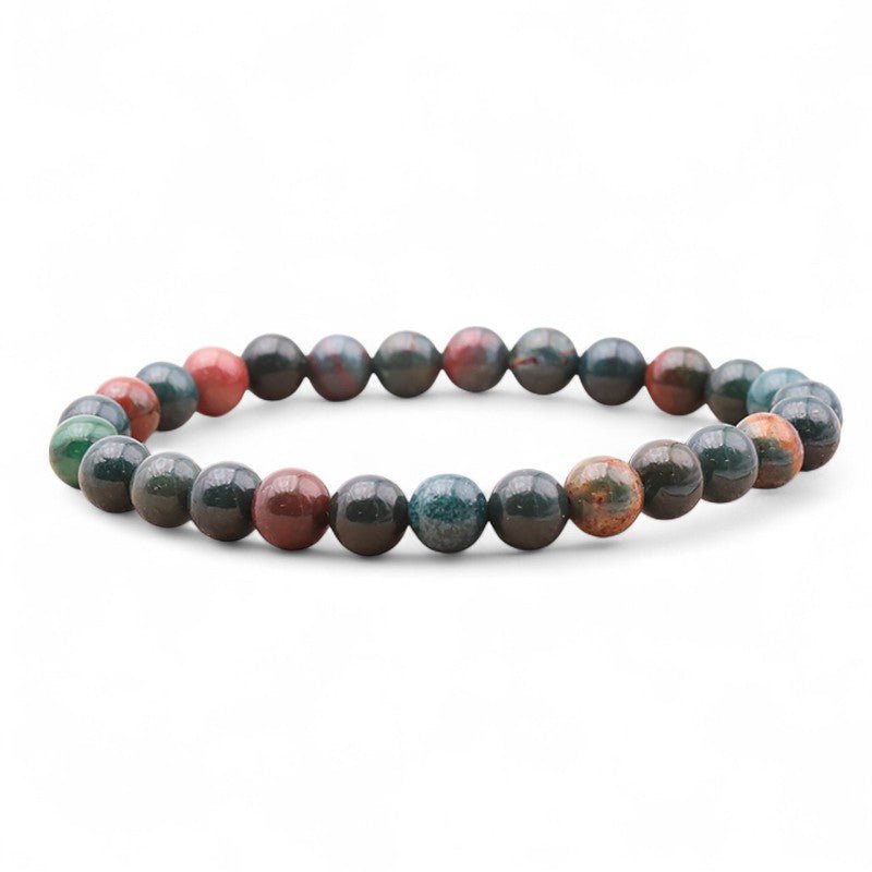 Bracelet taille enfants héliotrope A (boules 5 - 6mm) - La Boite à Cailloux