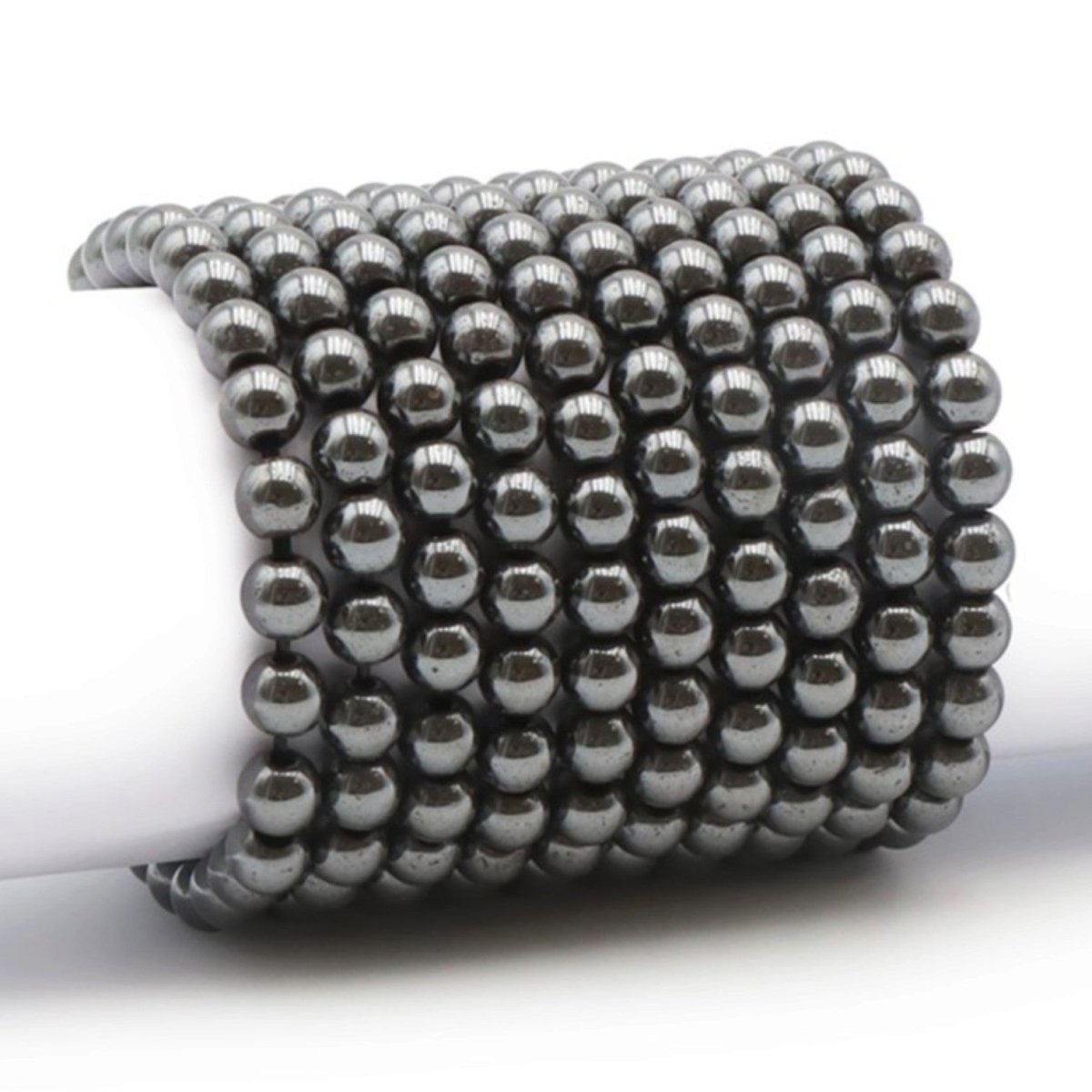 Bracelet taille enfants hématite Chine A (boules 5-6mm) - La Boite à Cailloux