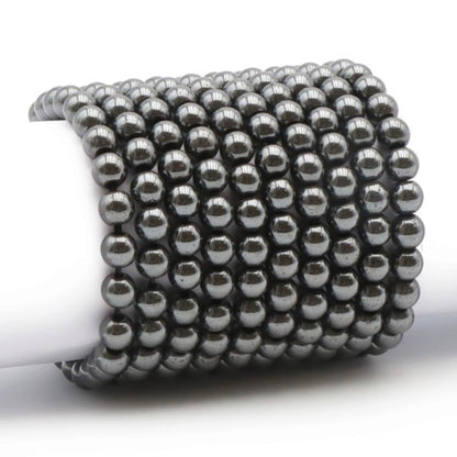 Bracelet taille enfants hématite Chine A (boules 5-6mm) - La Boite à Cailloux