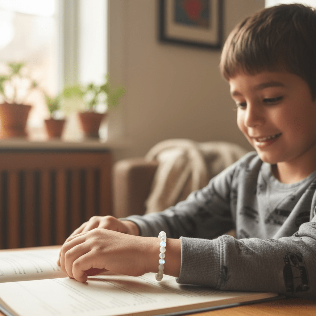 Bracelet taille enfants labradorite AAA (boules 5,5 - 6,5mm) - La Boite à Cailloux