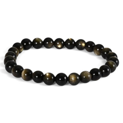 Pulseira de tamanho infantil em obsidiana dourada A (contas de 5-6 mm)