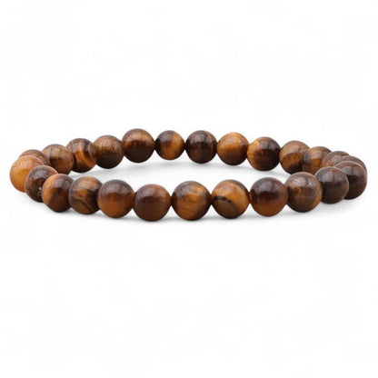 Bracelet taille enfants oeil de tigre A (boules 5 - 6mm) - La Boite à Cailloux