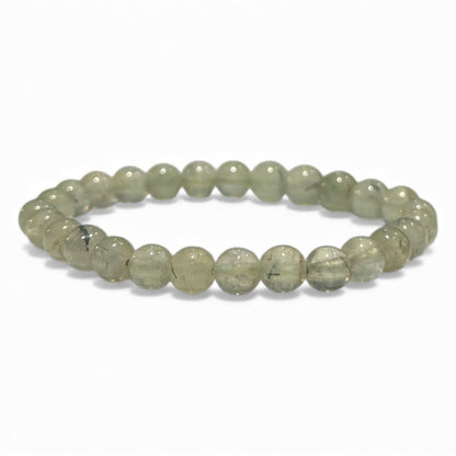 Bracelet taille enfants préhnite Mali AA (boules 5 - 6mm) - La Boite à Cailloux