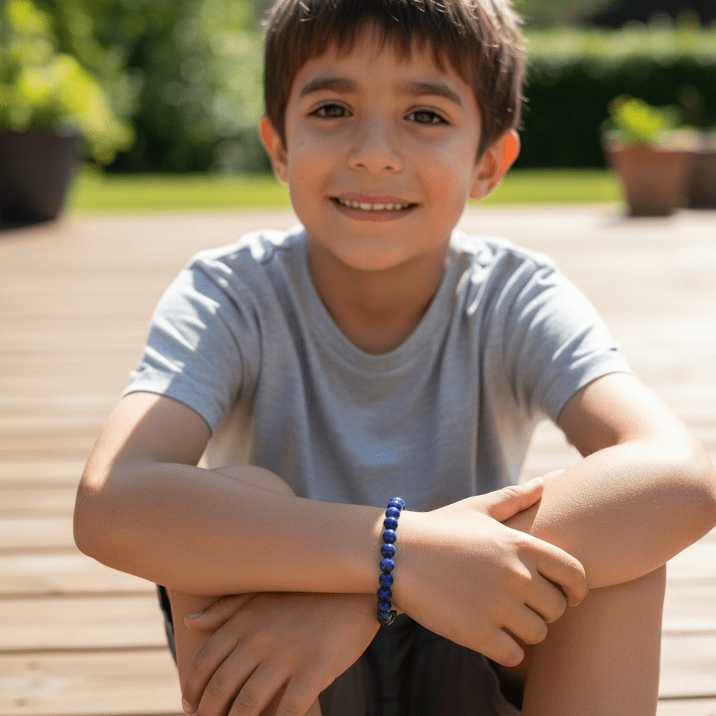 Bracelet taille enfants sodalite A (boules 5 - 6mm) - La Boite à Cailloux