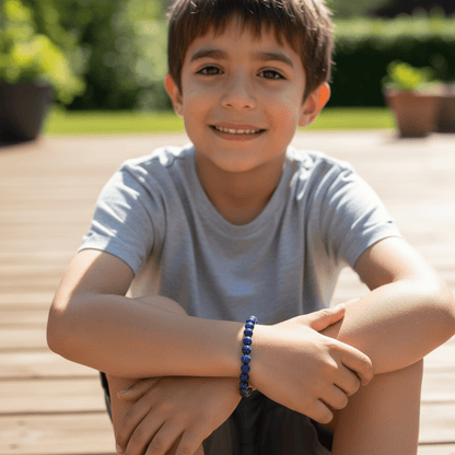 Bracelet taille enfants sodalite A (boules 5 - 6mm) - La Boite à Cailloux