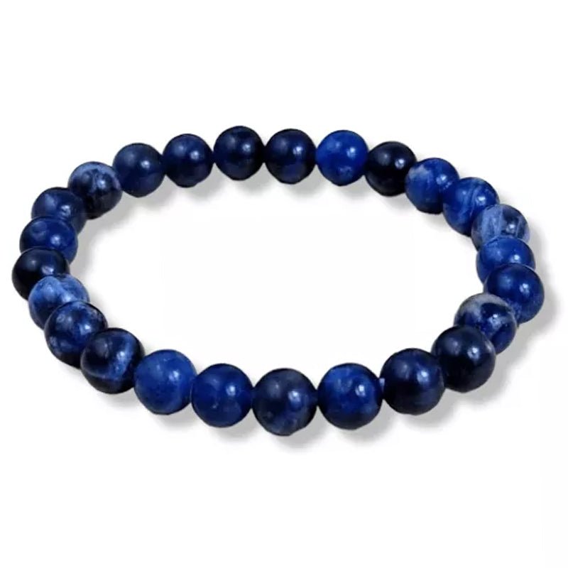 Bracelet taille enfants sodalite A (boules 5 - 6mm) - La Boite à Cailloux