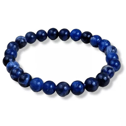 Bracelet taille enfants sodalite A (boules 5 - 6mm) - La Boite à Cailloux