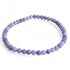 Bracelet tanzanite A (perles facettées 3 - 4mm) - La Boite à Cailloux