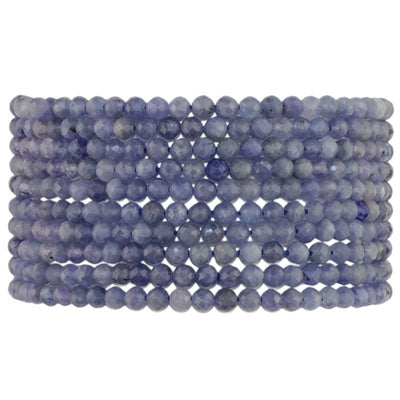 Bracelet tanzanite A (perles facettées 3-4mm)