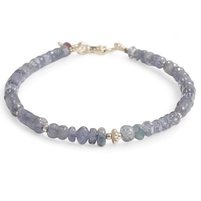 Bracelet tanzanite AA argent 925 - La Boite à Cailloux