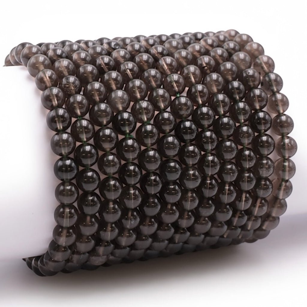 Bracelet tectite Thaïlande AAA (boules 6,5 - 7,5mm) - La Boite à Cailloux