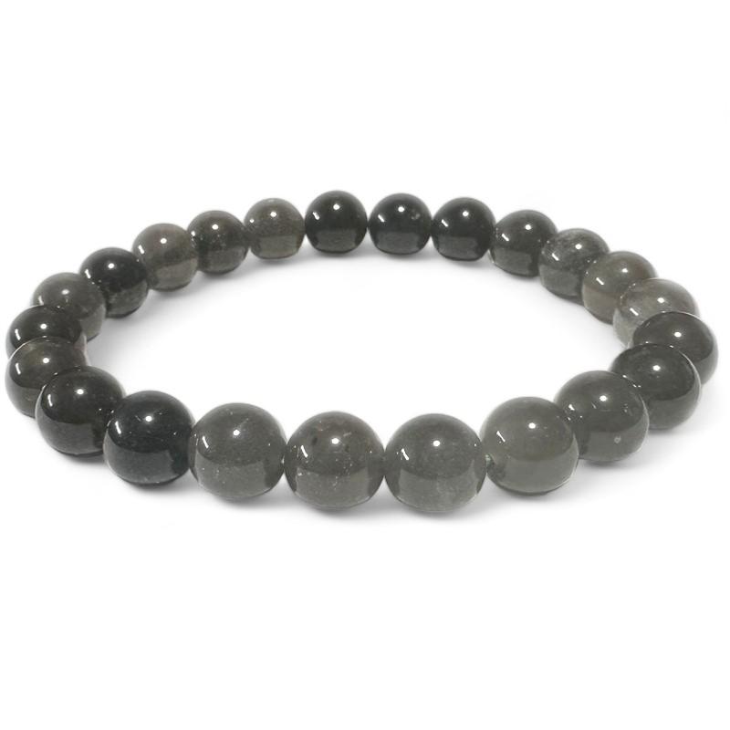 Bracelet tectite Thaïlande AAA (boules 8,5 - 9,5mm) - La Boite à Cailloux