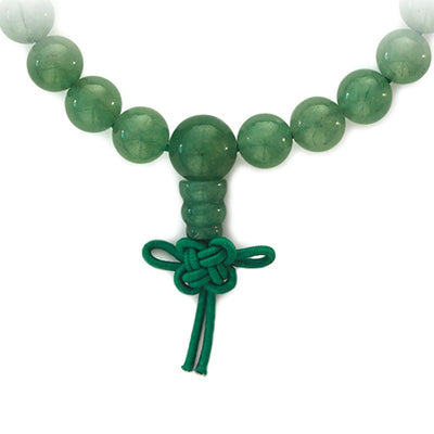 Pulsera de aventurina verde tibetana Brasil A Mâlâ (bolas de 7-8 mm)