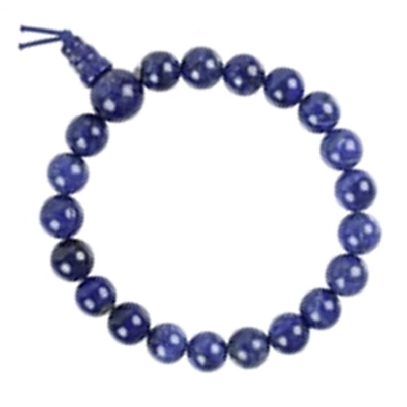 Bracelet tibétain lapis lazuli Afghanistan AA (boules 7 - 8mm) - La Boite à Cailloux