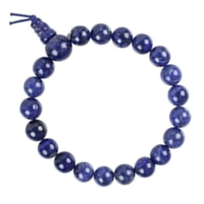 Bracelet tibétain lapis lazuli Afghanistan AA (boules 7 - 8mm) - La Boite à Cailloux