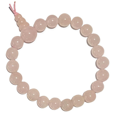 Bracelet tibétain quartz rose Brésil A (boules 7-8mm)
