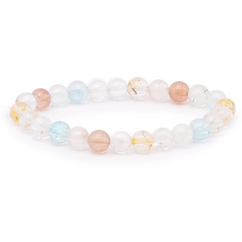 Bracelet topaze multicolore Brésil AA+ (boules 7 - 8mm) - La Boite à Cailloux