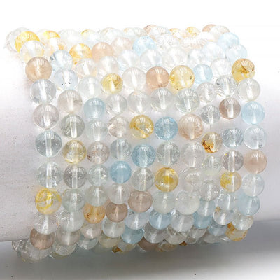 Bracelet topaze multicolore Brésil AA+ (boules 7-8mm)