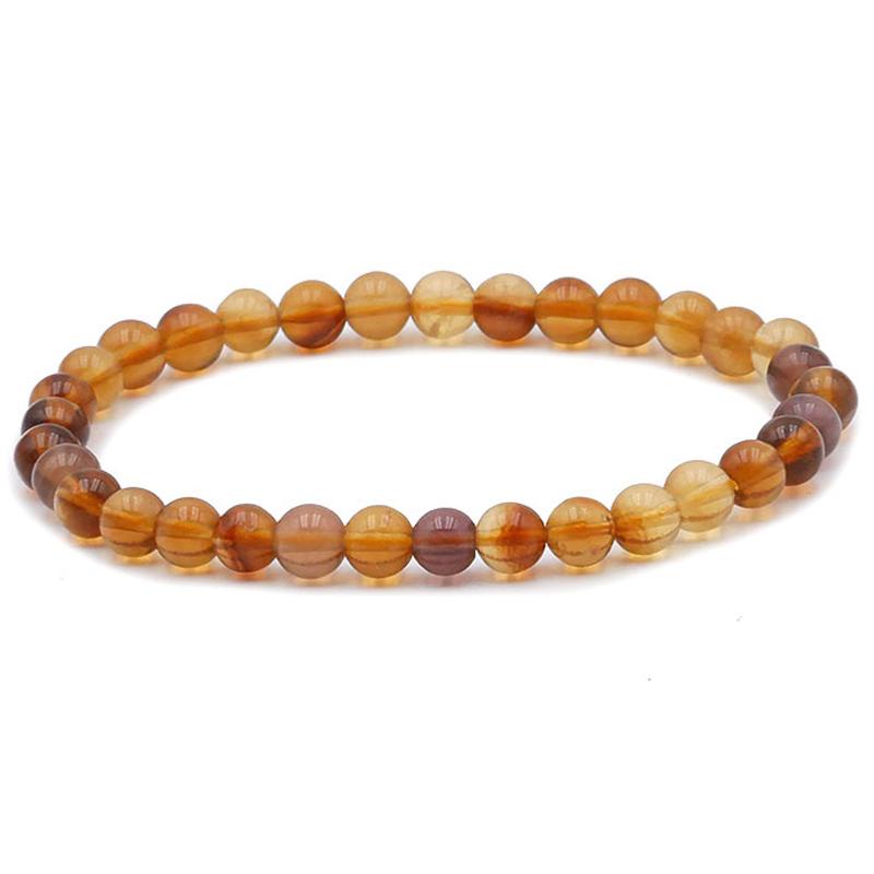 Bracelet tourmaline jaune Brésil A+ (Tsilaisite) boules 5 - 6mm - La Boite à Cailloux