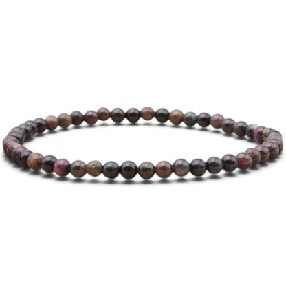 Bracelet tourmaline multicolore Brésil A (boules 3-4mm) - La Boite à Cailloux