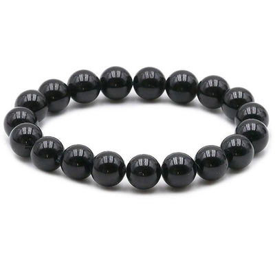 Pulsera turmalina negra Brasil A (bolas 10mm)
