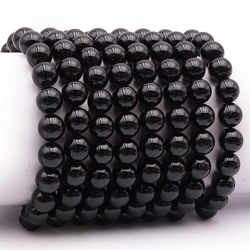 Bracelet tourmaline noire Brésil A (boules 10mm) - La Boite à Cailloux