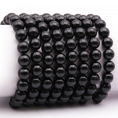 Bracelet tourmaline noire Brésil A (boules 10mm) - La Boite à Cailloux