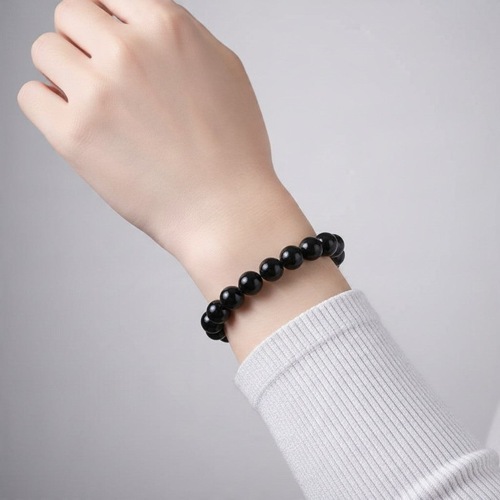Bracelet tourmaline noire  Brésil A (boules 10mm)