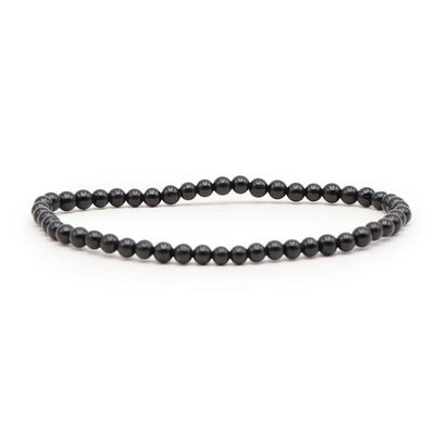 Pulsera turmalina negra Brasil A (bolas 3-4mm)