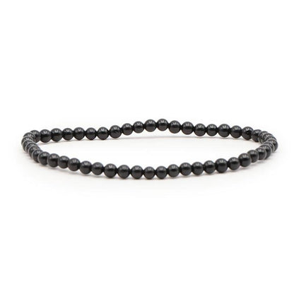 Bracelet tourmaline noire Brésil A (boules 3 - 4mm) - La Boite à Cailloux