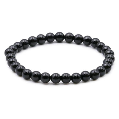 Pulsera turmalina negra Brasil A (bolas 5-6mm)